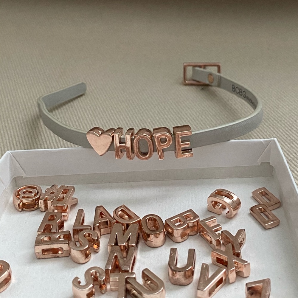BCBG “DIY” letter & #DREAM charm bracelets
